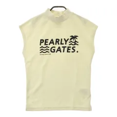 サイズ：0 PEARLY GATES パーリーゲイツ 2023年モデル ハイネック 半袖Tシャツ ロゴ  イエロー系 [240101554494] ゴルフウェア レディース ストスト