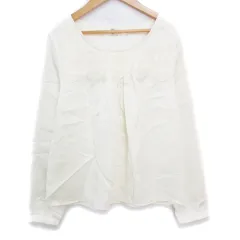 エムケー ミッシェルクラン MK MICHEL KLEIN ブラウス カットソー 長袖 ラウンドネック レース 38 M アイボリー /FF26