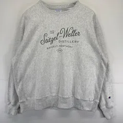 古着 チャンピオン Champion スウェット クルーネック 大きいサイズ リバースウィーブ プリント 2XL  グレー系 メンズ