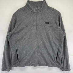 古着 コロンビア Columbia フリースジャケット 大きいサイズ アウトドア ワンポイントロゴ フルジップ 2XL  グレー系 メンズ