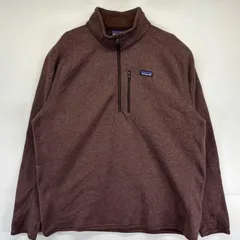 古着 パタゴニア patagonia ニット ベターセーター 大きいサイズ ワンポイントロゴ ハーフジップ 2XL  ブラウン系 メンズ