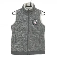 フィラゴルフ アウターニットベスト 杢グレー 内側ボア レディース M ゴルフウェア FILA GOLF