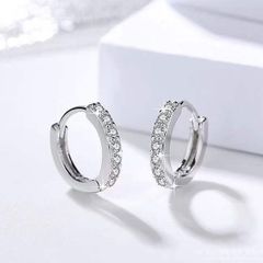 No117 上品 CZダイヤ フープ［シルバー］ 金属アレルギー対応 高品質