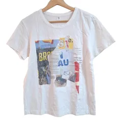 Y's(ワイズ) 半袖Tシャツ サイズ2 M レディース - 白×ライトブルー×マルチ クルーネック