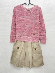 ⑥大人気　Burberry ブルーレーベル　レディース　ニット切り替えワンピース　38 綿