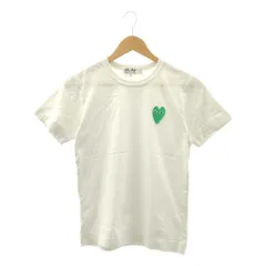 PLAY COMME des GARCONS / プレイコムデギャルソン | ハート ワッペン クルーネックカットソー | M | ホワイト | レディース