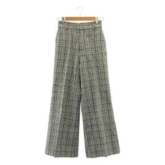 【美品】  ebure / エブール | センタープレス フレア ワイド パンツ | 34 | グレー | レディース