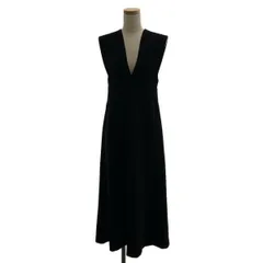 Mame Kurogouchi / マメクロゴウチ | V Neck Sleeveless Dress / ノースリーブ ポケット付き ドレス ワンピース / 裏地付き | 1 | ブラック | レディース