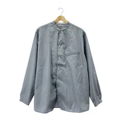 【美品】  NICENESS / ナイスネス | 2025AW | C.CHAD End-on-End Chambray Shirt Jacket コットン バンドカラーシャツ | M | グレー | メンズ