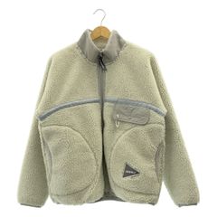 GRAMICCI / グラミチ | × and wander JQ TAPE FLEECE JACKET ボア ジャケット | S | グレー/ホワイト | レディース