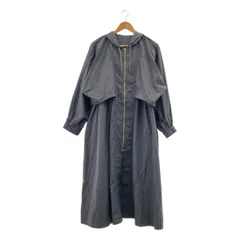 MICA&DEAL / マイカアンドディール | ウエストギャザーフーデッドロングコート | F | チャコール | レディース