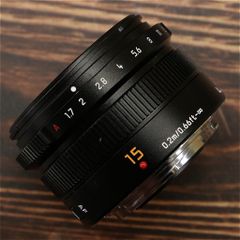 【美品】 Panasonic Leica DG SUMMILUX 15mm F1.7 ASPH. ブラック H-X015-K #6506