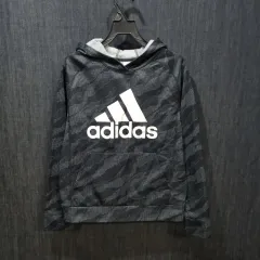 キッズ 10-12 アディダス 起毛 フード付きTシャツ 010702