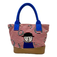 中古 ピッコーネクラブ PICONE CLUB カートバッグ 赤×白 ボーダー ラウンドバッグトリコロール