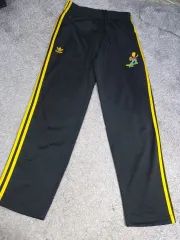 アディダス x シンプソンズ ズボン ファイヤーバード トラック パンツ ブラック イエロー L