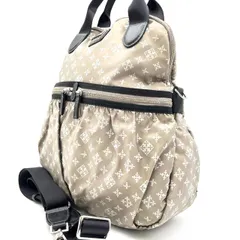 ✨良品✨ russet ラシット ハンドバッグ  トートバッグ ショルダーバッグ 2way 総柄 ナイロン レザー ベージュ 肌色 ブラック 黒色 ユニセックス 男女兼用 メンズ レディース