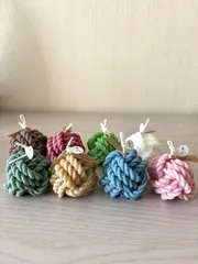 【まとめ買い割引】ころんとかわいいニットキャンドル