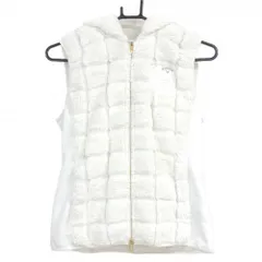 【超美品】キャロウェイ ファーベスト 白 フード付 サイド切替 レディース M ゴルフウェア Callaway