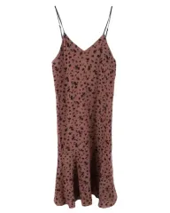 ポリエステル 100% ヒョウ柄 レオパード Long ワンピース FREE