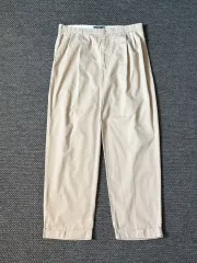 (36) 90s ポロ ラルフローレン HAMMOND ダブル プリーツ チノパンツ