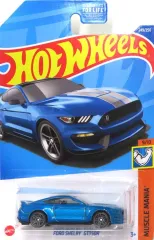 【中古】ミニカー 1/64 FORD SHELBY GT350R(ブルー×シルバー×ブラック) 「Hot Wheels MUSCLE MANIA」 [HCW36]
