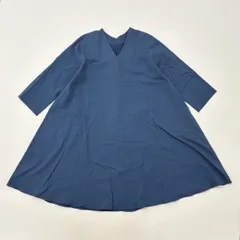 極美品＊ヨーガンレール リネンチュニックワンピース M ネイビー 麻100 半袖 極美品＊ヨーガンレール リネンチュニックワンピース M ネイビー 麻100
