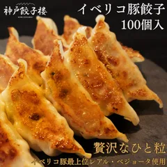 イベリコ豚餃子 100個 (25個入り4袋) \肉汁別格/ 高級餃子 贅沢お取り寄せグルメ スペイン産イベリコ豚使用 冷凍餃子 ギョーザ 送料無料 冷凍食品 イベリコ豚 ベジョータ 餃子 冷凍 イデア食品館のサムネイル