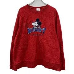 Disney store ロゴスウェット トレーナー L レッド ディズニーストア プルオーバー ビッグロゴ ミッキーマウス ミッキー 秋物 a711-5640