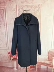 UNIQLOユニクロ　カシミヤ10% コート ジャケット ネイビー シンプル L