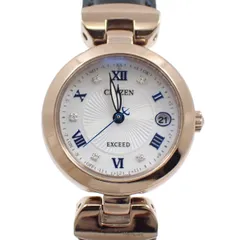 【美品/希少/電池交換済】CITIZEN　EXCEED　腕時計　1pダイヤ 希少/電池交換済】CITIZEN EXCEED 1pダイヤ シルバー クォーツ