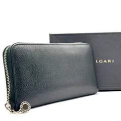 【静かに輝く格の証】　BVLGARI ブルガリ　長財布 ビーゼロワン ラウンドファスナー レザー  メンズ レディース　ブラック