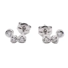 4℃ ヨンドシー ライン ピアス PT900/ダイヤモンド【いおき質店】