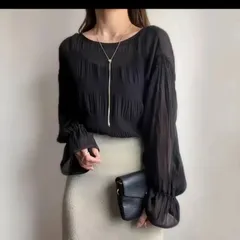 ブラウス シャツ Tシャツ レディース トップス 無地 ラウンドネック上品 高級感 春夏秋  おしゃれ 通勤用 体型カバー 着痩せ