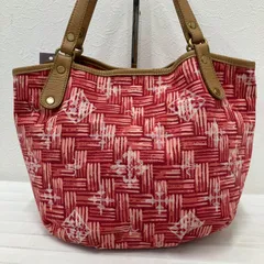 6032　russet ラシット　 ハンドバッグ　トートバッグ　手持ち　手提げ 肩がけ　レッド系　赤　総柄　ロゴ