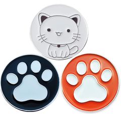 新品 Adhere ゴルフ マーカー 金属ゴルフ ロゴボールマーク かわいい猫犬 肉球 デザイ3個入り 含まない 台座