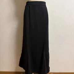 KN3416 ＊4L 大きいサイズ　ブラファー切り替えマーメイドスカートブラック ロングスカート