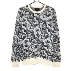 ブリーフィング セーター アイボリー×グレー カモフラ 迷彩 ニット メンズ L ゴルフウェア BRIEFING