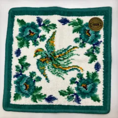 6018 FEILER　フェイラー　シュニール織り レディース タオル ハンカチ 鳳凰 グリーン 緑