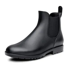 【数量限定】[ＰＡＦＨＬ] レインブーツ レインシューズ レディース メンズ 雨靴 ショート ブーツ サイドゴア おしゃれ 雨 防水 シューズ 梅雨 台風 完全防水 れいんしゅーず 晴雨兼用 黒