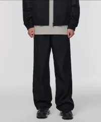 (新品) MUSINSA STANDARD ムシンサスタンダード / 裏起毛 ナイロン シャーリング パンツ / ブラック 29