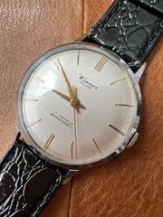 アンティーク SWISS製 WERNER 17石メンズ手巻き式腕時計 稼動品 