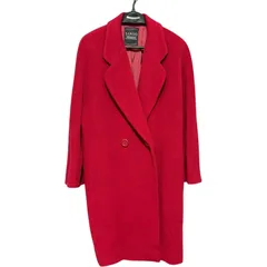 Z1602 サンヨー 【サンヨーコート】SANYO ピーコート Pコート　赤系　ダブル　ウール レッド ロングコート レディース9AR