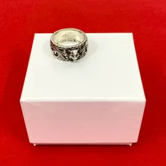 極 美品 GUCCI グッチ キャットヘッド リング モチーフ シルバー925 指輪 17号 メンズ アクセサリー 小物 シルバー 49519