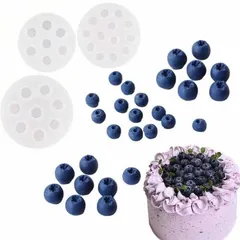 No.279 ベリー型 シリコンモールド 9連 ブルーベリー/木の実 キャンドル/レジン/粘土