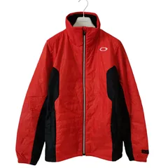 【極美品】OAKLEY オークリー 人気カラー オレンジ×ブラック 中綿ジャケット Mサイズ ユニセックス 軽量 防寒 アウター ゴルフ スポーツ アウトドア タウンウェア 秋冬 メンズ レディース 男女兼用