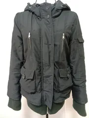 渋谷系ブランド♡ USED品♡Y2K 00’s 平成ギャル♡【HARD CANDY／ハードキャンディ】ブラック MA-1　ロング丈 コットンパーカー　347.