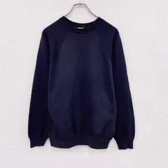 【3点以上まとめ買いで20%OFF】古着 used　80s～　スウェット/トレーナー　ラグランスリーブ　ヴィンテージ　黒　ブラック　Lサイズ