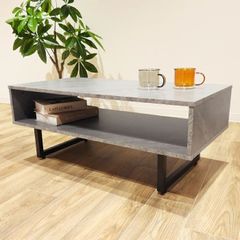 コンクリート柄スクエアテーブル 80×80 - メルカリ