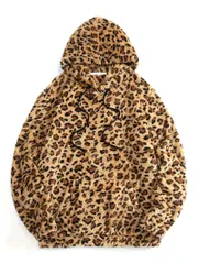 ヒョウ柄ボア パーカー026 薄手 羽織り 上着 ストリート ダンス HIPHOP B系 ヤクザ ヤンキー オラオラ系 悪羅悪羅 ホスト 服 メンズ ファッション