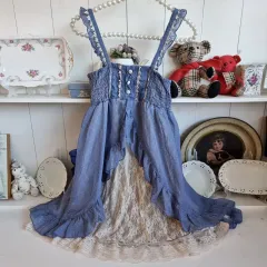 axes femme ドット シフォン レース オーバースカート ONE PIECE